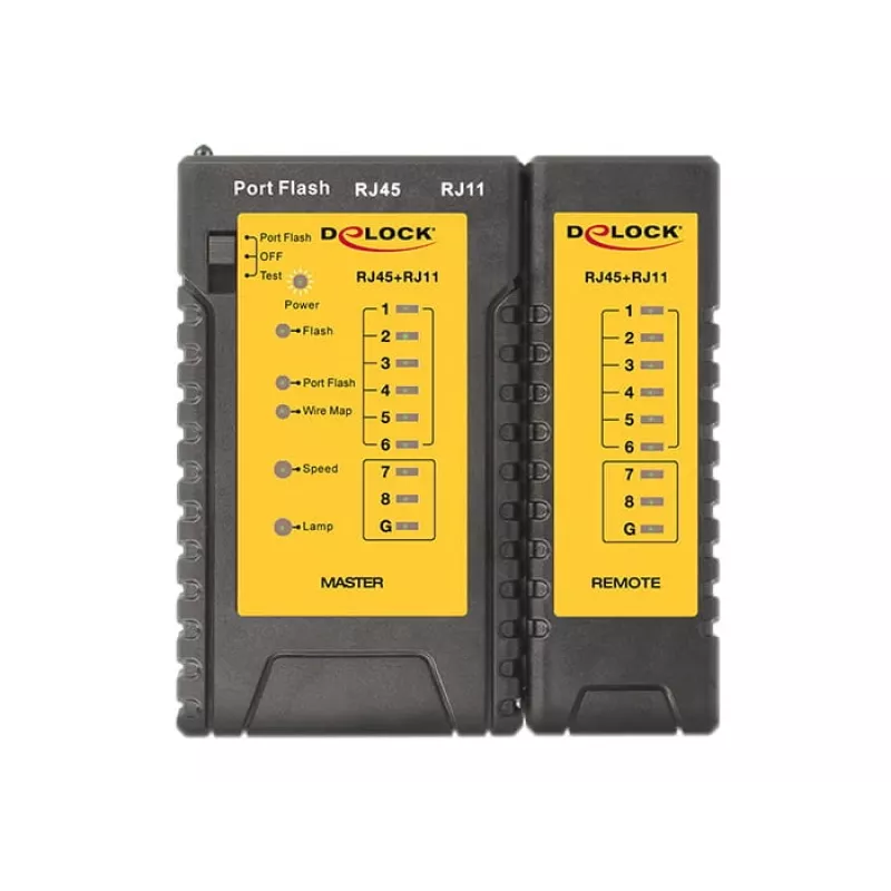 Delock tester per cavi + portfinder - set tester di rete (86407)