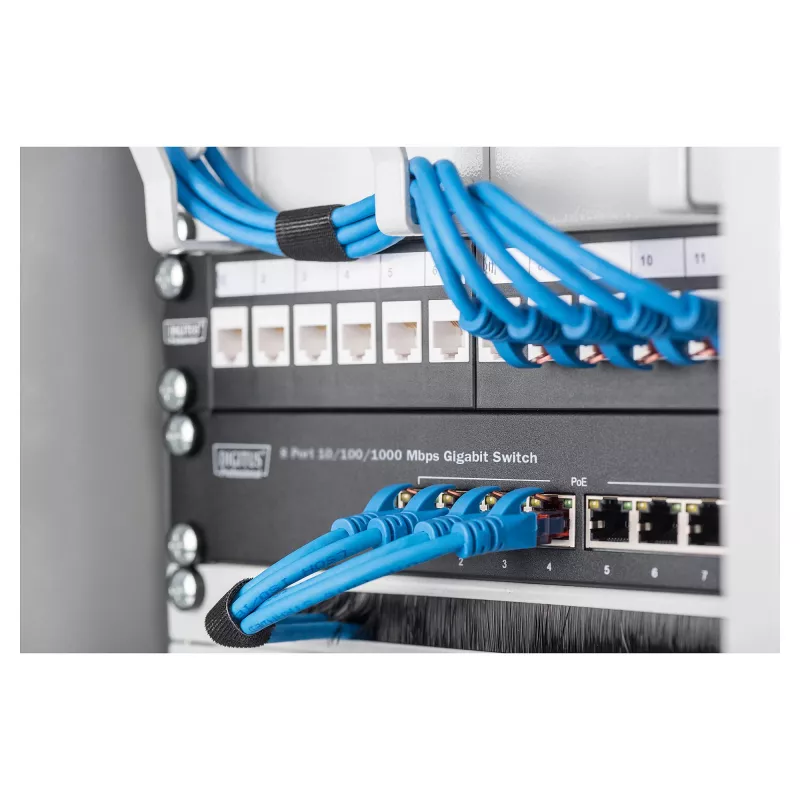 Switch DIGITUS 10 pollici Gigabit Ethernet 8 porte unmanaged - 8x Gigabit RJ45, montabile in rack