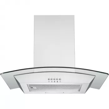 Cappa a parete Respekta Nova – acciaio inox, aspirazione 307 m³/h, attacco 150 mm, comando a pulsanti
