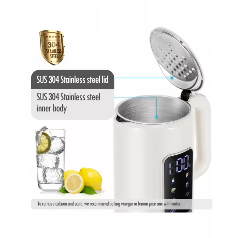 Bollitore Forme FKG-8217, senza fili, acciaio inox, capacità 1,7 L