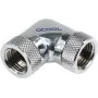 Alphacool HF Raccordo a L 90° - G1/4 orientabile - 2x filettatura femmina - Cromo (17038)