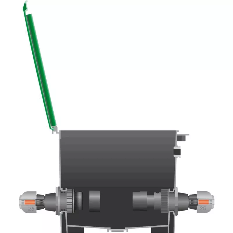 Connettore per sistema irrigazione 25 mm > 1, connettore nero/grigio