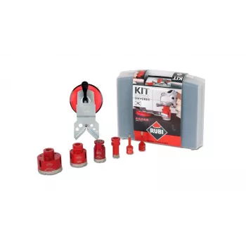 Set di punte RUBI 50996 — punte diamantate Ø6, 8, 20, 35, 50, 68 mm, 6 pz.