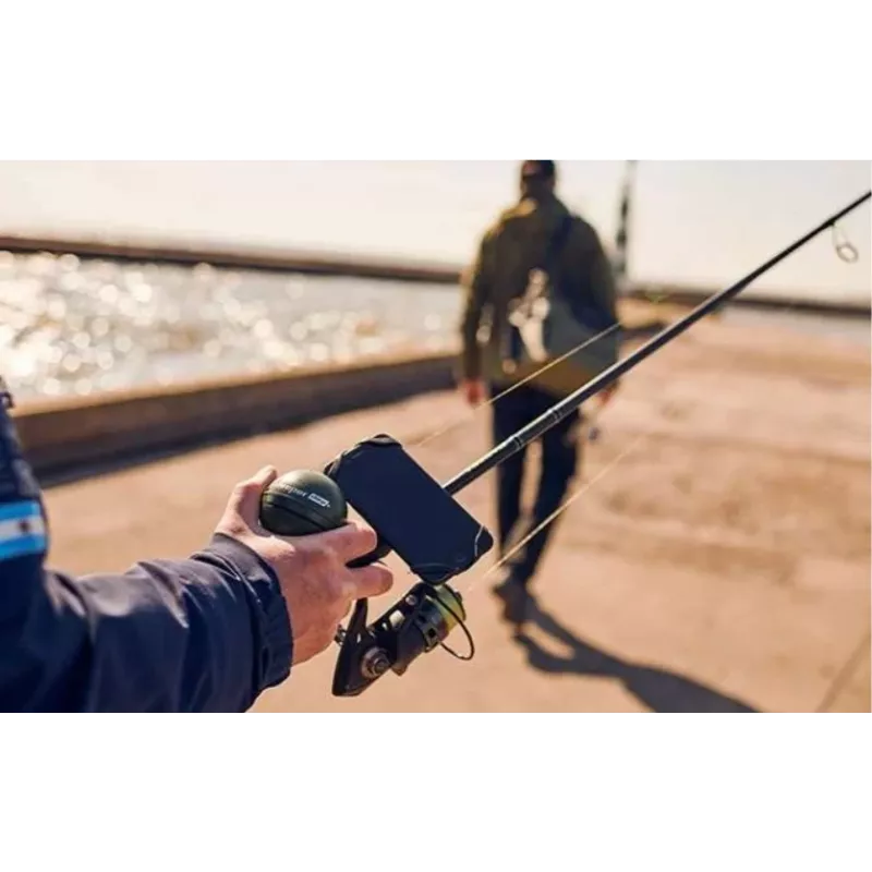 Supporto telefono regolabile deeper ITGAM0003 — supporto telefono per canna da pesca, silicone, per telefoni 3,5–5 pollici, 280 mm, nero