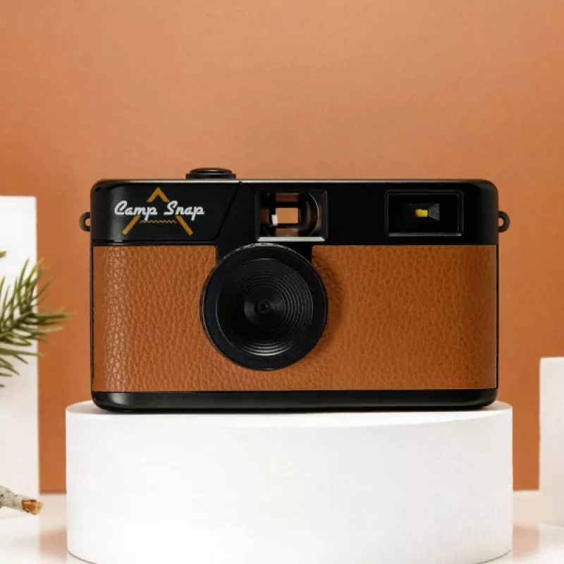 Fotocamera digitale senza display Camp Snap CS-V105-BR-JP — fotocamera compatta marrone senza display