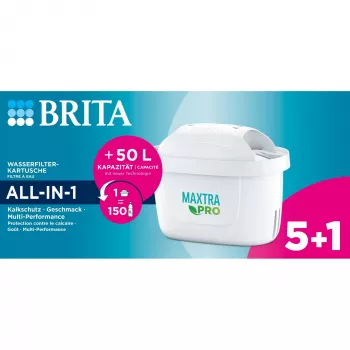 BRITA filtro acqua da tavolo Maxtra Pro cartuccia filtro confezione 5+1