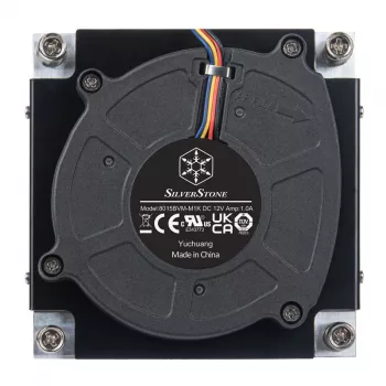Dissipatore ad aria per processore SILVERSTONE SST-XE01-1700A — ventola da 8 cm, 1000–5500 giri/min, doppio cuscinetto a sfere, nero