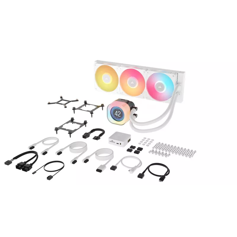 Raffreddatore a liquido all-in-one Corsair iCUE LINK TITAN 360 RX LCD 12 cm, bianco