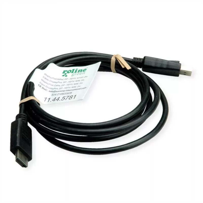 ROTRONIC-SECOMP Roline Green - Cavo adattatore - DisplayPort maschio con blocco a HDMI maschio