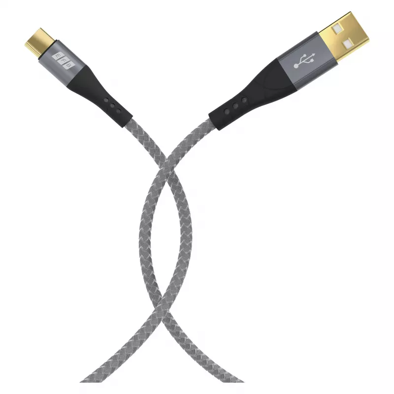 EFB Elektronik Set di cavi USB-A a USB-C 60W QC 3A 2x3m grigio - Digitale/Dati (USB-AC-00009)