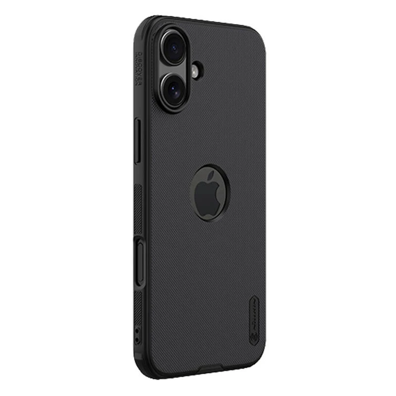 Custodia Nillkin per iPhone 16 Plus Super Frosted Pro — nero, guscio rigido sottile