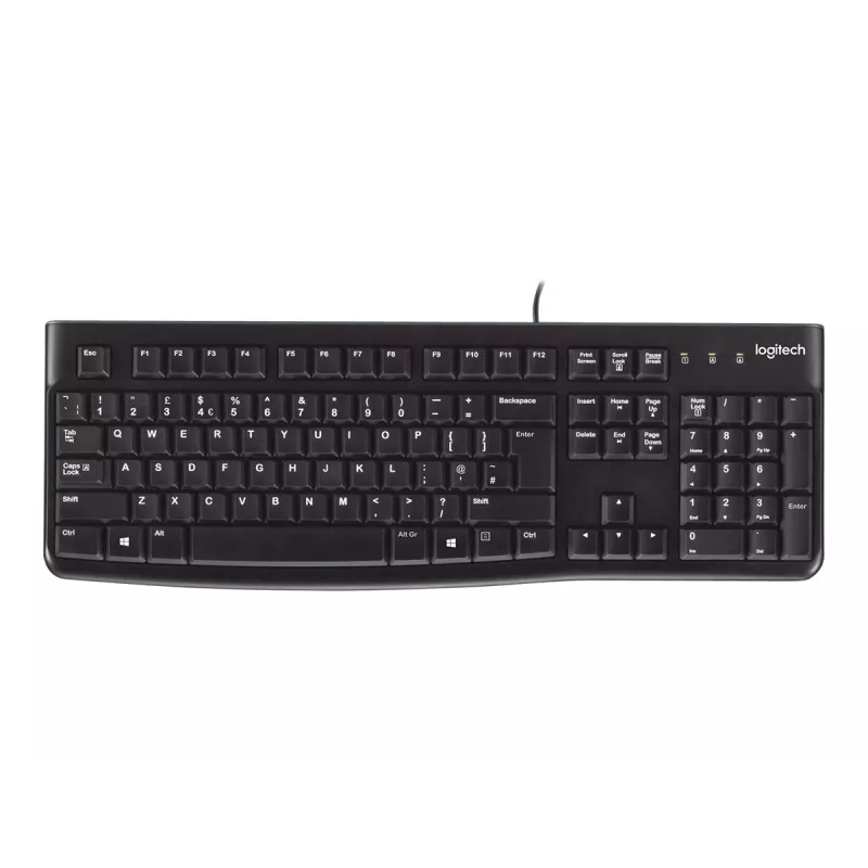 K120 Tastiera con filo, con filo, USB, QWERTZ, nero