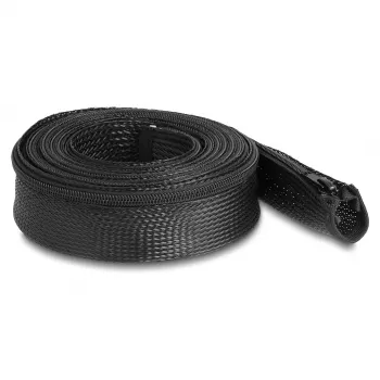 Calza intrecciata DeLOCK 3 m x 50 mm nero resistente al calore