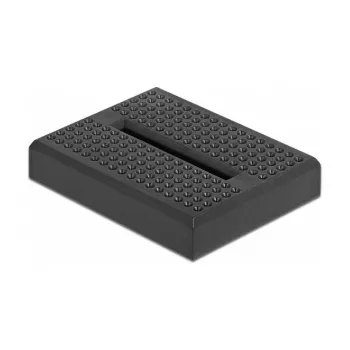 Breadboard DELOCK 18317 — scheda di prototipazione in plastica, senza saldatura, 36×46×10 mm, nero