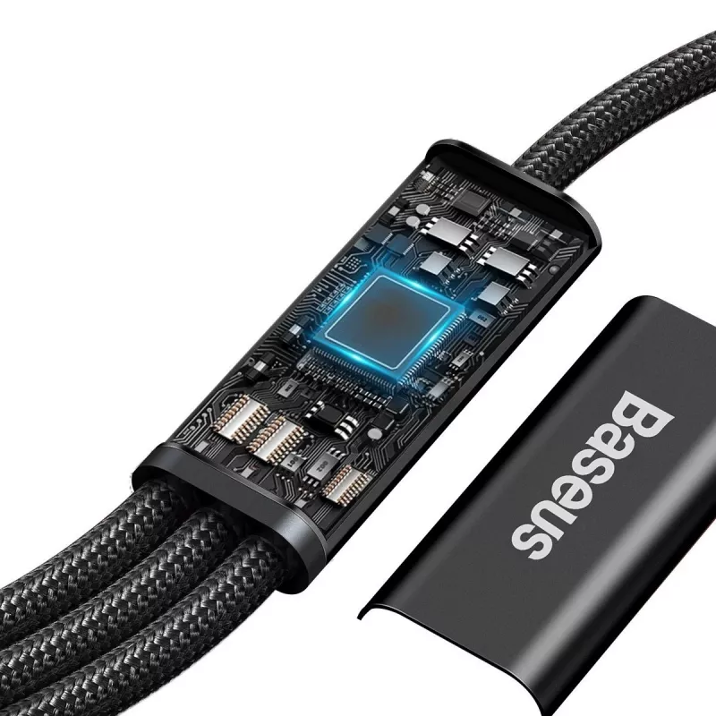 Cavo USB Baseus Rapid 3-in-1 1,5 m USB A USB C/Micro USB A/Lightning nero