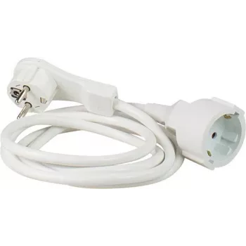 Prolunga AS Schwabe 50211 PVC 2 m bianco — cavo di prolunga elettrico, 2 m, isolamento in PVC