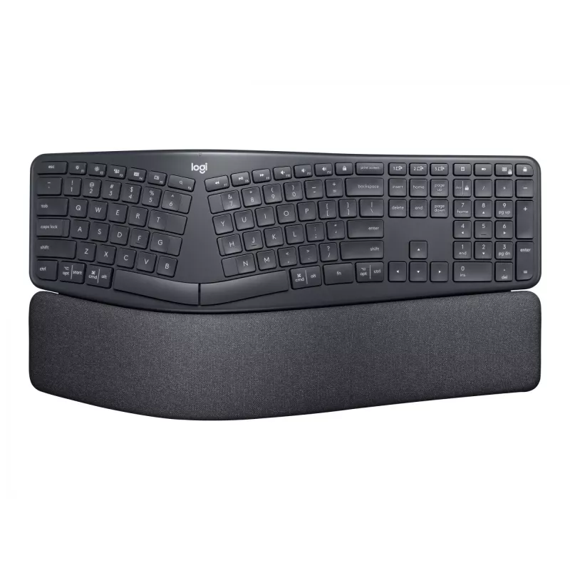 Logitech ERGO K860 - Tastiera - Wireless - 2,4 GHz, Bluetooth 5.0 - QWERTY - spagnolo - grafite
