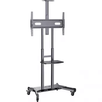 HAGOR HP Twin Stand HD - Carrello - per schermo piatto / apparecchiature AV - nero - dimensione schermo: 140-213 cm (55-84) - interfaccia di fissaggio: fino a 800 x 500 mm (8210)
