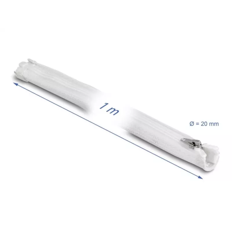 Guaina a treccia DeLOCK 20821 1 m x 20 mm bianco