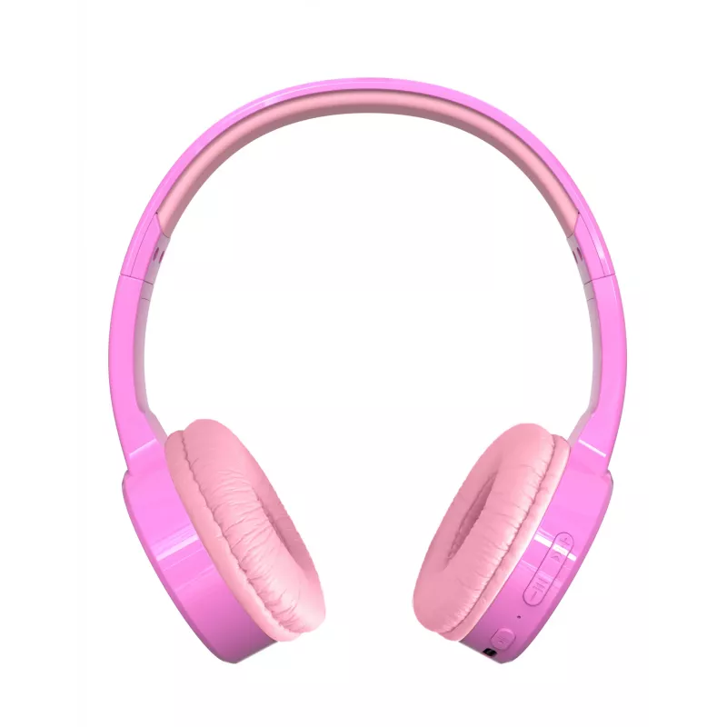 Denver BTH-106P cuffie over-ear per bambini, cablate e wireless (Bluetooth), rosa