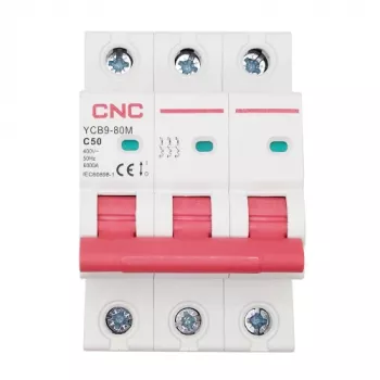 Interruttore automatico magnetotermico CNC, 3P, 50A, classe C, 6kA