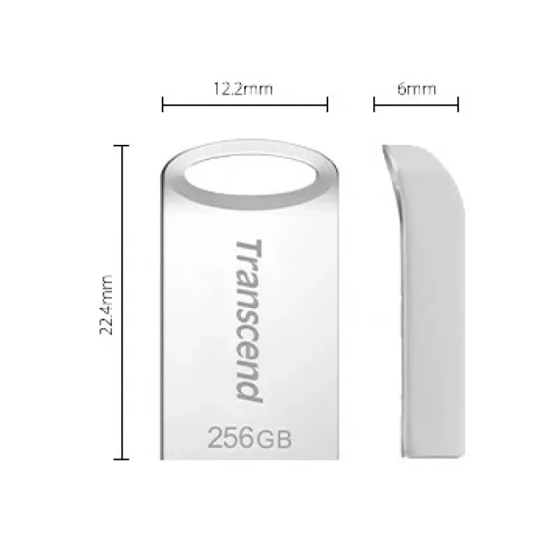 Chiavetta USB 256GB Transcend JetFlash 710 USB3.1 argento