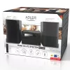 Mini sistema stereo Hi-Fi Adler AD 1917 — Bluetooth V5.3, CD/USB/MP3, 2×25 W RMS, sintonizzatore FM, equalizzatore a 4 bande, AUX, nero