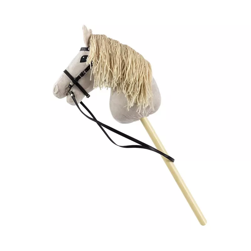 Cavallo a bastone in peluche Milly Mally 6626 grigio chiaro – peluche milly mally, cavallo a bastone per cavalcare