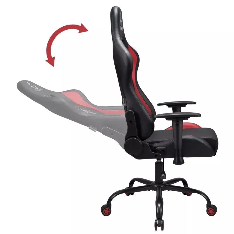 Sedia da ufficio Subsonic SA5609-AC1 seduta imbottita schienale imbottito nero rosso