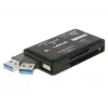 Lettore di schede DeLOCK SuperSpeed USB CF SD Micro SD MS M2 xD 5 Gbps