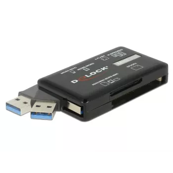 Lettore di schede DeLOCK SuperSpeed USB CF SD Micro SD MS M2 xD 5 Gbps