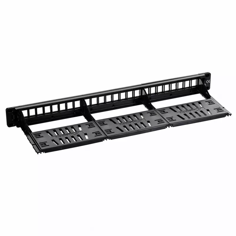 Patch panel 1U LANBERG PPKS-1124-B, 24 porte, 1U, ABS, nero, 482,6×44,5×154 mm