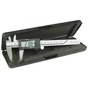 Righello metallo plastica nero argento InLine 43002