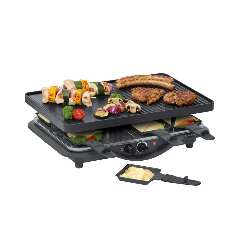 Steba RC 28 griglia raclette in ghisa, 1400 W, 8 padelline, nera