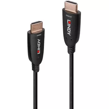 Lindy Cavo HDMI fibra ottica ibrido 8K60 da 15 m, 15 m, HDMI Type-A (standard), HDMI Type-A (standard), 48 Gbit/s, nero