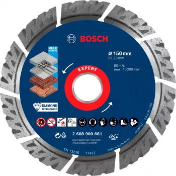 Bosch Expert MultiMaterial disco da taglio diamantato, 150 mm, 2608900661