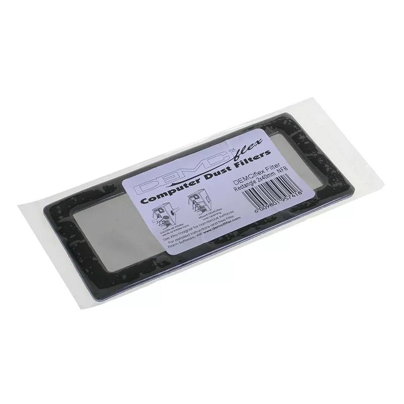 DEMCiflex filtro antipolvere per 2 ventole da 40 mm, quadrato, nero/nero