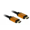 DeLOCK - cavo HDMI - HDMI (M) su HDMI (M) - 50 cm - tripla schermatura - nero, oro - supporto 8K