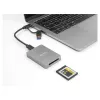 Lettore di schede DeLOCK USB Type-C CFexpress XQD alluminio grigio 10000 Mbit/s