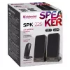 Diffusori DEFENDER SPK-225 2.0 con filo, 4 W RMS, USB/DC 5 V, 3,5 mm, nero
