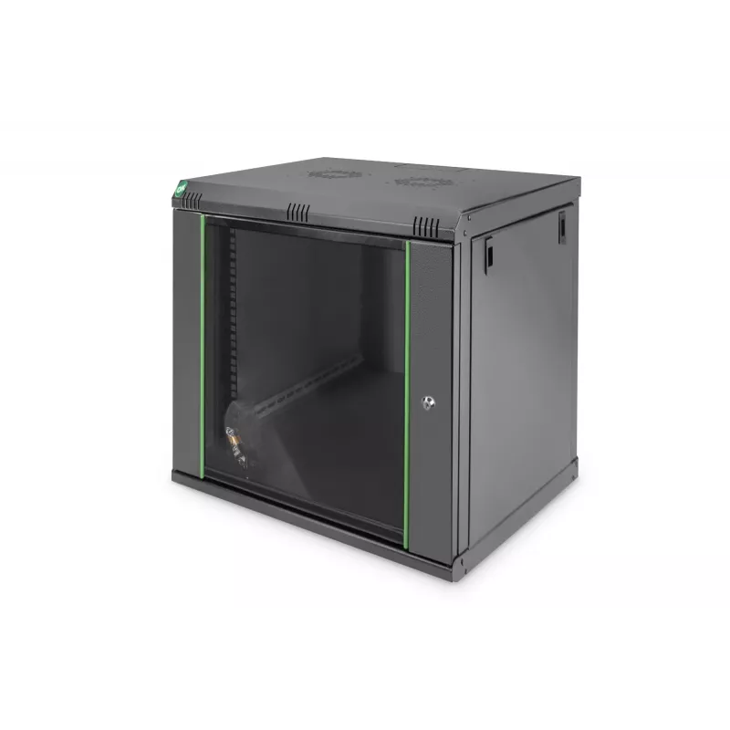 DIGITUS Dynamic Basic DN-19 16-U-EC-SW - armadio - armadio di rete - adatto per montaggio a parete - nero, RAL 9005 - 12U - 48,3 cm (19 inch)