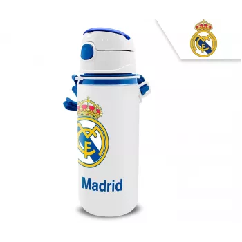 Borraccia sportiva in alluminio per bambini con beccuccio KIDS 600 ml – design Real Madrid