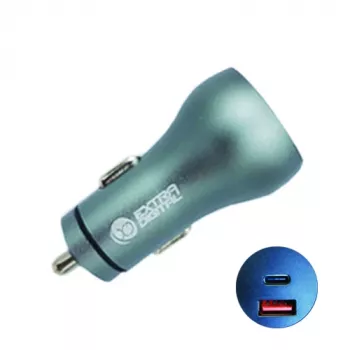 Caricabatterie USB 3.0 + Type-C: 12-24V, 36W, QC3.0 + PD