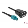 Cavo coassiale DELOCK 90700 – 1 m, HSD Z a RJ-45, nero/blu