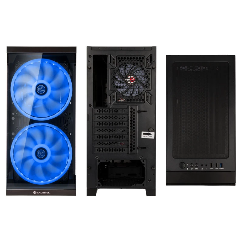 SILENOS PRO versione nera con ventola ARGB e vetro temperato