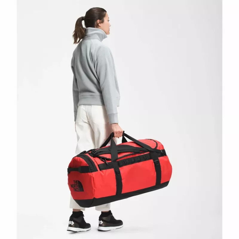 The North Face Base Camp Duffel L Borsa da viaggio 95 L poliestere nero, rosso