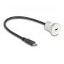 Cavo USB DeLOCK 88183 0,3 m USB-C nero argento