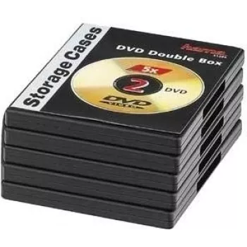 Hama 00051294 custodia per disco ottico custodia DVD 2 dischi nero