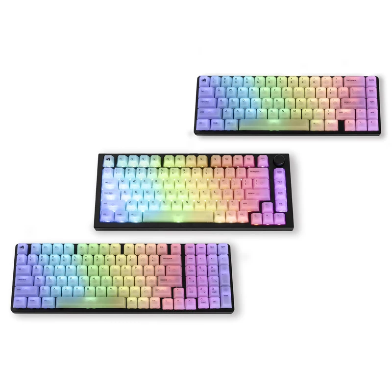 Set di keycap meccanici Triton Glorious Polychroma RGB — 115 tasti, profilo sagomato