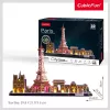 Puzzle 3D CubicFun City Line Paris LED 115 pz.
